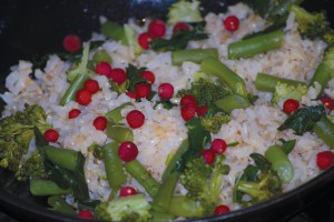 Madrone Berries with Rice & Veggies